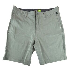 Quiksilver Amphibian Shorts Mens 33 Sage Green 4-Way Stretch Hybrid Boardshorts